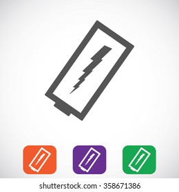 discharged battery icon