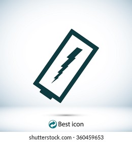 discharged battery icon