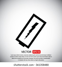discharged battery icon