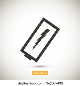 discharged battery icon
