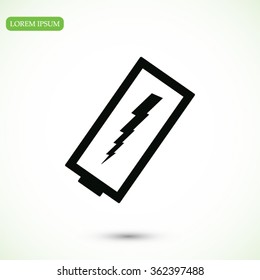 discharged battery icon