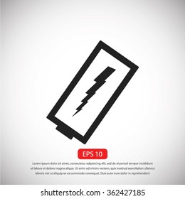 discharged battery icon