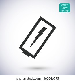 discharged battery icon