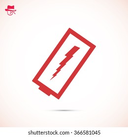 discharged battery icon