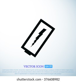 discharged battery icon