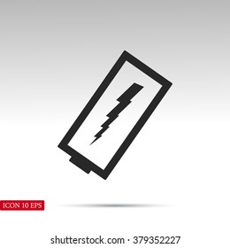 discharged battery icon