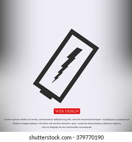 discharged battery icon
