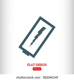 discharged battery icon