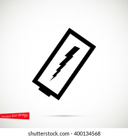 discharged battery icon