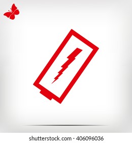 discharged battery icon