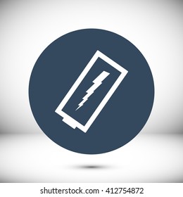 discharged battery icon