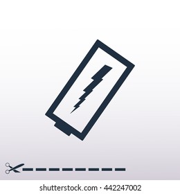 discharged battery icon