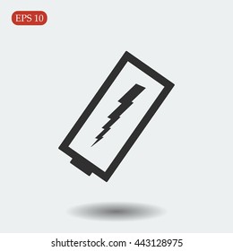 discharged battery icon