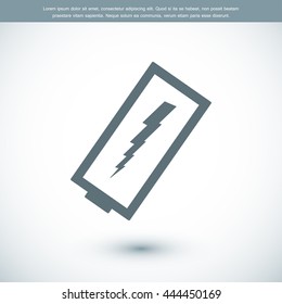 discharged battery icon
