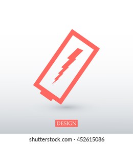 discharged battery icon