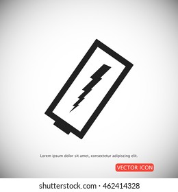 discharged battery icon