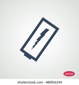 discharged battery icon, vector best flat icon, EPS