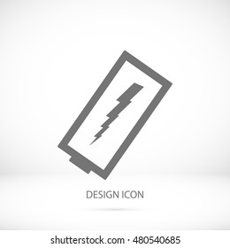 discharged battery icon, vector best flat icon, EPS
