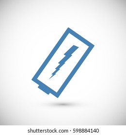 discharged battery icon, vector best flat icon, EPS