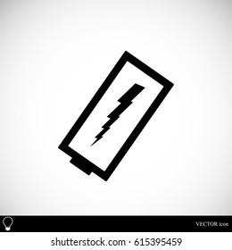 discharged battery icon, vector best flat icon, EPS