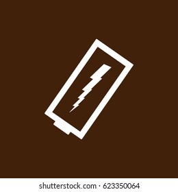 discharged battery icon, vector best flat icon, EPS