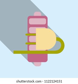 Discharged and fully charged battery smartphone - vector infographic. Isolated on white background