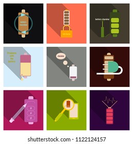 Discharged and fully charged battery smartphone - vector infographic. Isolated on white background