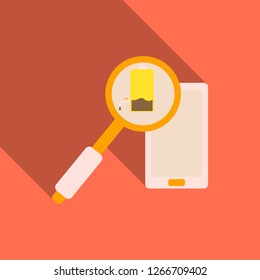 Discharged and fully charged battery smartphone - vector infographic. Isolated on white background