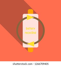 Discharged and fully charged battery smartphone - vector infographic. Isolated on white background