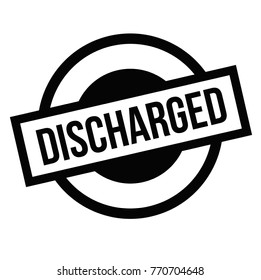 Discharged. Typographic stamp visualisation concept Original series.