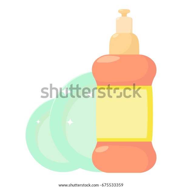 Dischwashing Liquid Icon Cartoon Illustration Dischwashing Stock Vector ...