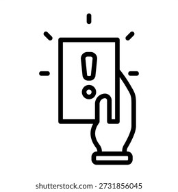 Symbol Disziplinarmaßnahme - Schwarze Kontursymbole Stil für Buchhaltung und Geschäft