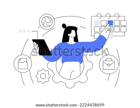 Discipline abstract concept vector illustration. Personal quality, disciplined employee, diligence, self discipline training, behavior regulation, obey the rules, control habit abstract metaphor.