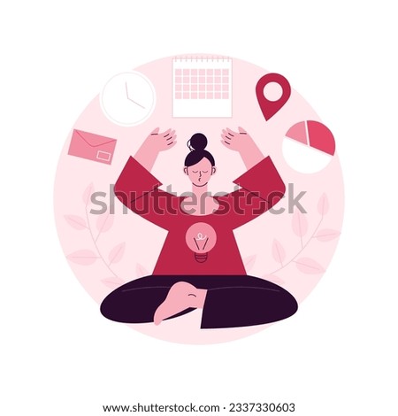Discipline abstract concept vector illustration. Personal quality, disciplined employee, diligence, self discipline training, behavior regulation, obey the rules, control habit abstract metaphor.