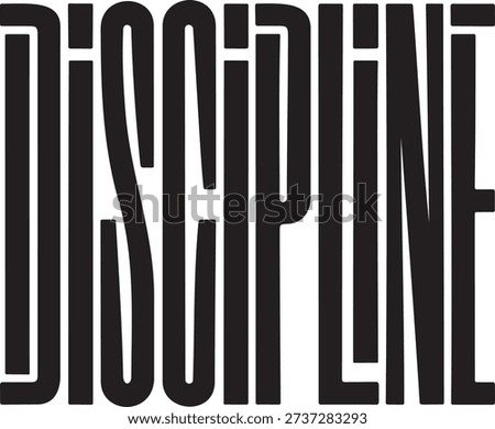 Discipline Bold Typography Motivational T Shirt Design