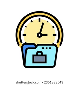 discipline clock succes challenge color icon vector. discipline clock succes challenge sign. isolated symbol illustration
