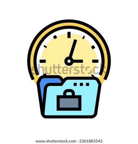 discipline clock succes challenge color icon vector. discipline clock succes challenge sign. isolated symbol illustration