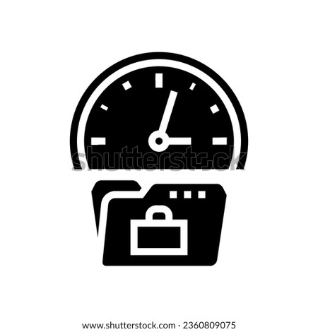 discipline clock succes challenge glyph icon vector. discipline clock succes challenge sign. isolated symbol illustration