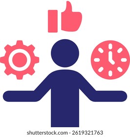 Discipline Icon Fill Vector Illustration