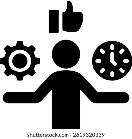 Discipline Icon Glyph Vector Illustration