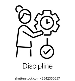 Ícone de disciplina em estilo linear 