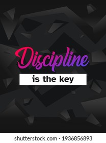 Disziplin ist der Schlüssel, Plakatdesign