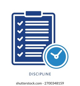 Discipline Mini Illustration Icon. Use For Modern Concept, Print, Ui, Ux Kit, Web And App Development. Vector Related To Business Finance, Management And More