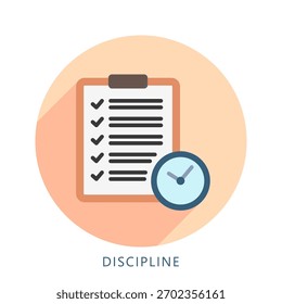 Discipline Mini Illustration Icon. Use For Modern Concept, Print, Ui, Ux Kit, Web And App Development. Vector Related To Business Finance, Management And More