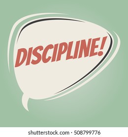 discipline retro speech balloon