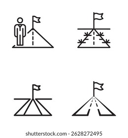 Discipline Symbol Outline Icon for Motivation and Self-Control
