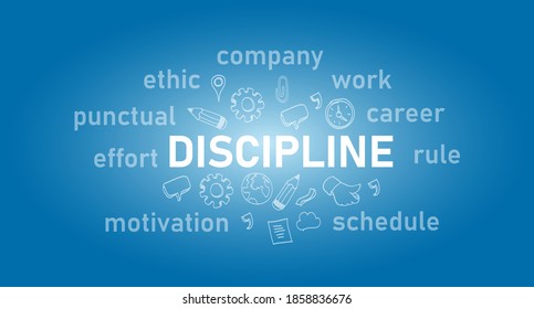 discipline text concept of work ethic 