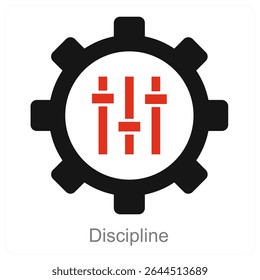 Discipline vector icon concept design