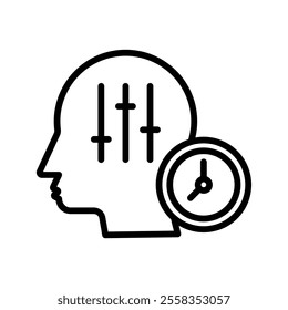 Discipline Vector Lineal Icon on white background.