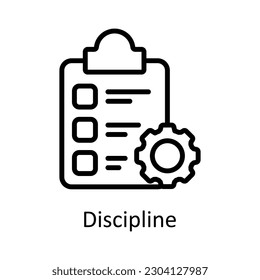 Discipline vector  outline Icon Design illustration. Time Management Symbol on White background EPS 10 File